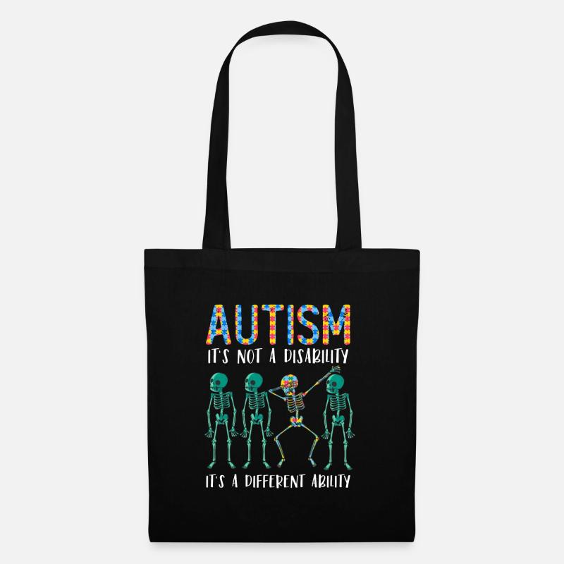 Autismus Bewusstsein Autistisch Geschenkidee - Stoffbeutel - Schwarz