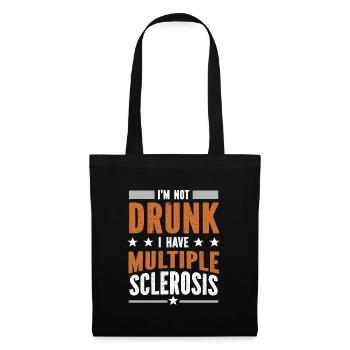 Sclérose en plaques MS Consciousness Loop Gift - Sac en tissu - noir - Devant