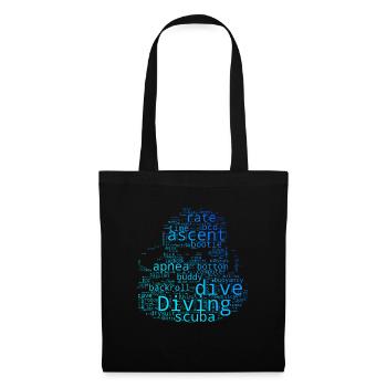 Tauchen Scuba Diver Scuba Tauchen Diving - Sac en tissu - noir - Devant