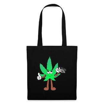 Der Bloom - Weed Cannabis Stoned Hanf Marihuana - Stoffbeutel - Schwarz - Vorne