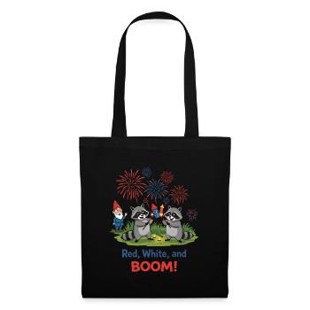 Raccoon 4th of July Fireworks Party - Tote Bag - black - Front
