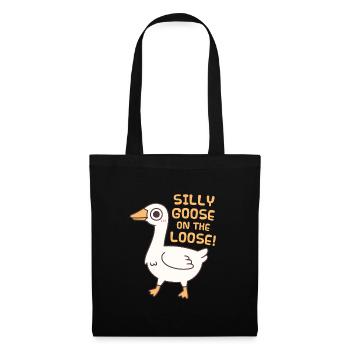Oie mignonne et idiote en liberté - Sac en tissu - noir - Devant