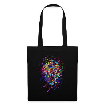Couleur - Bombe / Abstrait / Visage - Sac en tissu - noir - Devant