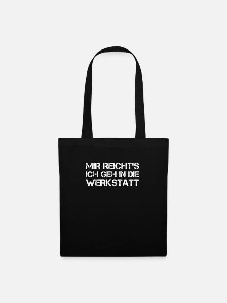 Werkstatt Bastler Werkzeug Hobby Holz Metall bauen - Stoffbeutel - Schwarz
