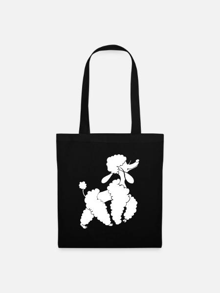 caniche - Sac en tissu - noir
