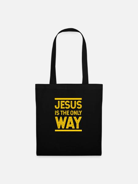 jesus, christlich, gott, jesus christus, Glaube - Stoffbeutel - Schwarz