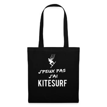 J PEUX PAS J AI KITESURF - Sac en tissu - noir - Devant