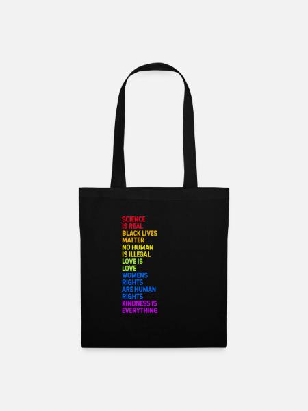 lgbtq, lgbt, gay pride, gay, rainbow, pride - Tote Bag - black