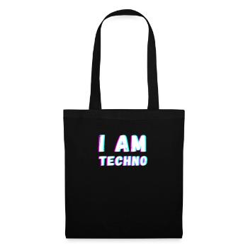 Techno rave trance bass house music gift - Tote Bag - black - Front