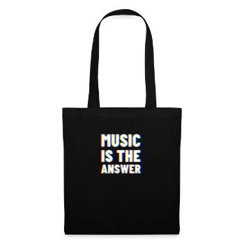 Musique Techno Electro - Sac en tissu - noir - Devant