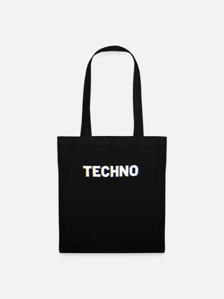 Techno - Stoffbeutel - Schwarz