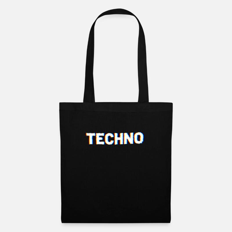 Techno - Stoffbeutel - Schwarz