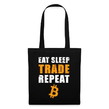 EAT SLEEP TRADE REPEAT Bitcoin Trader - Sac en tissu - noir - Devant