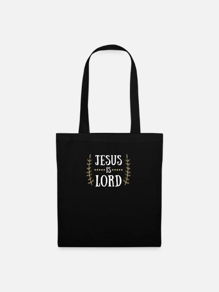 Jésus Christ Église Bible cadeau croix religion - Sac en tissu - noir