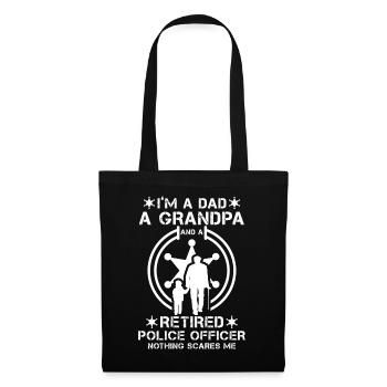 Police pensioner Father's Day - Tote Bag - black - Front