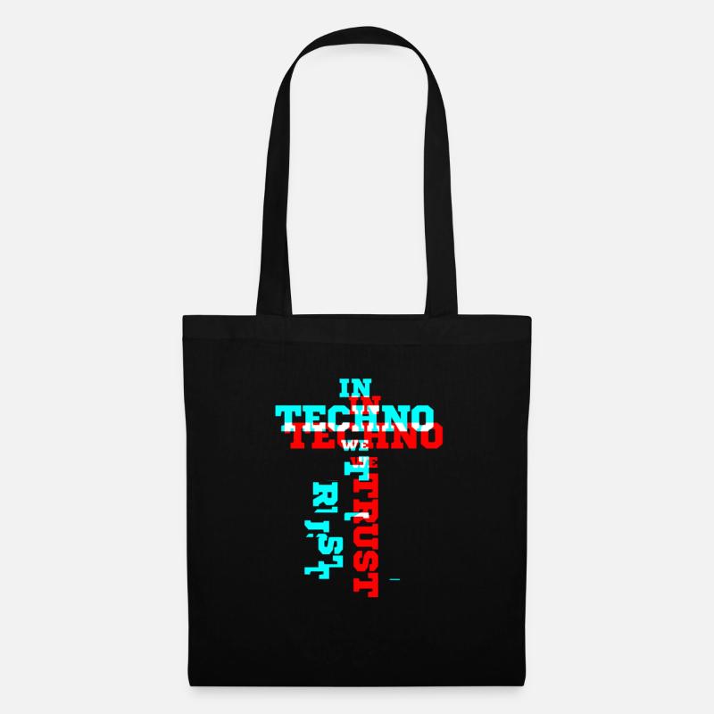 Techno - Stoffbeutel - Schwarz