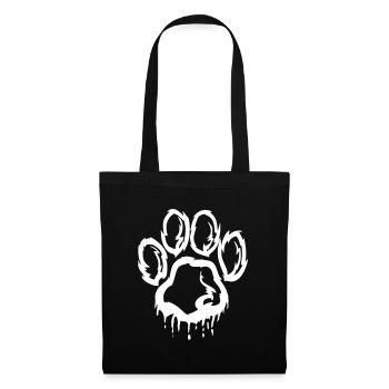 GRIZZLY BEAR CLAW Paw Print Brush Art - Tote Bag - black - Front