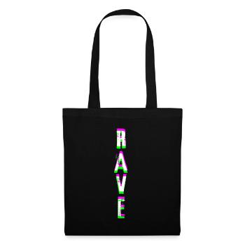 Techno Rave trance party house bass cadeau - Sac en tissu - noir - Devant
