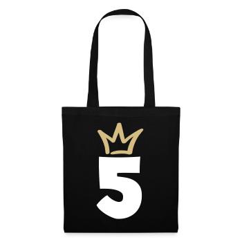 NUMÉRO CINQ 5 Couronne - Sac en tissu - noir - Devant