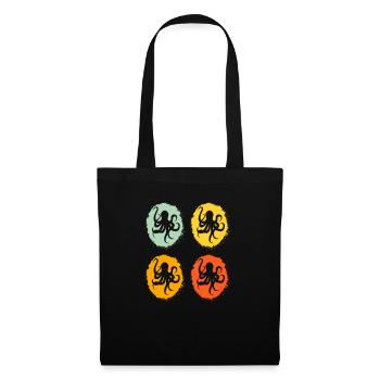 poulpe poulpe mer vie marine animal poulpe - Sac en tissu - noir - Devant