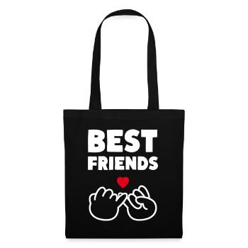 Meilleurs amis Petit doigt Serment - Sac en tissu - noir - Devant