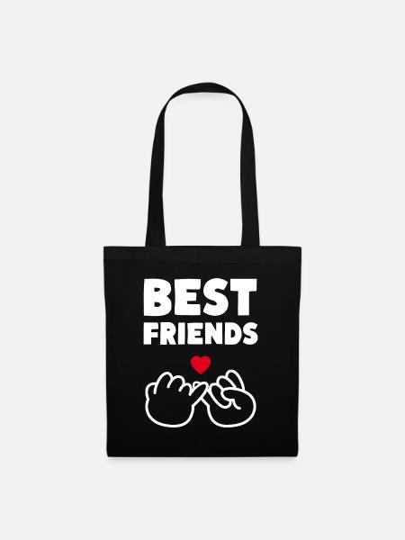 Best Friends Kleiner Finger Schwur - Stoffbeutel - Schwarz