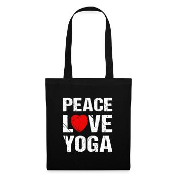Peace Love Yoga - Tote Bag - black - Front