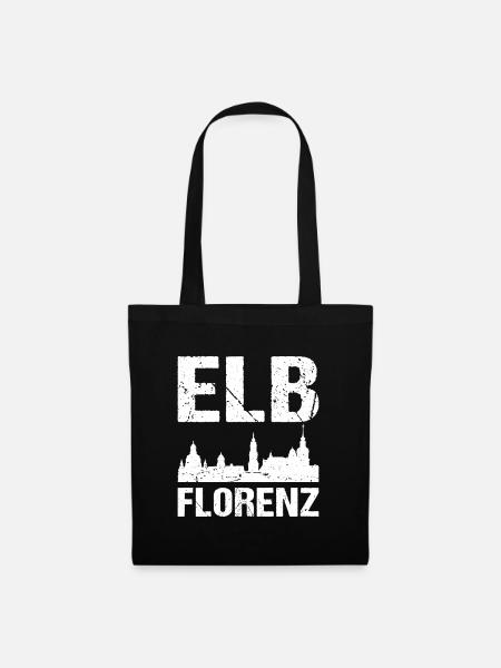 Elbflorenz Dresden - Stoffbeutel - Schwarz