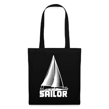 Sailor Segelboot Segeln - Stoffbeutel - Schwarz - Vorne