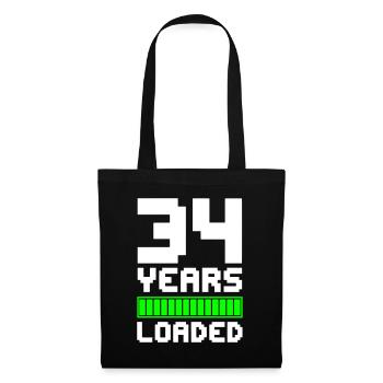 34 Years Loaded 34th Birthday - Tote Bag - black - Front