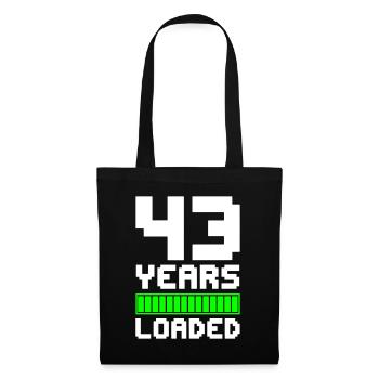 43 Years Loaded 43rd Birthday - Tote Bag - black - Front