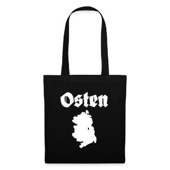 Osten DDR Ostdeutschland Karte - Stoffbeutel - Schwarz - Vorne