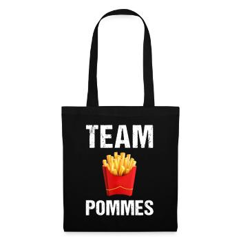 Team Pommes Frites French Fries Fast Food - Tote Bag - black - Front