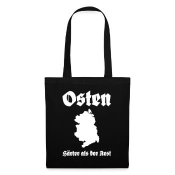 Osten Härter als der Rest Ossi Spruch - Stoffbeutel - Schwarz - Vorne