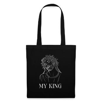Jesus is my king - Tote Bag - black - Front