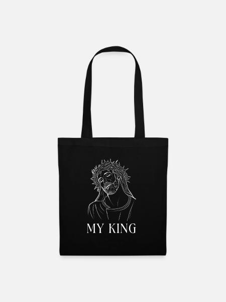Jesus is my king - Tote Bag - black