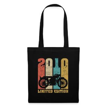 Vintage Moto 2010 Rétro Cadeau D'anniversaire - Sac en tissu - noir - Devant