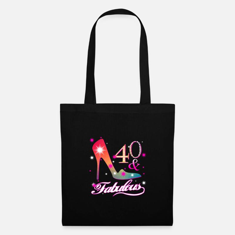 Fabulous 40 Geburtstag Geschenk - Stoffbeutel - Schwarz