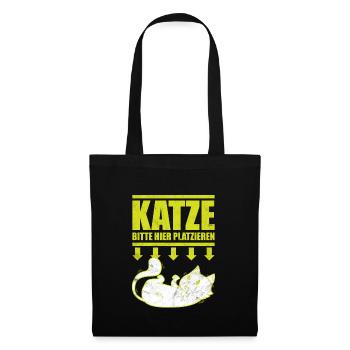 Kitten Please Place Here T-Shirt - Tote Bag - black - Front