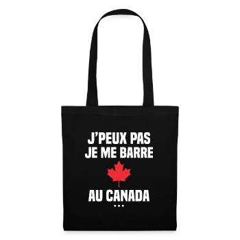 Je peux pas je me barre au Canada - Sac en tissu - noir - Devant
