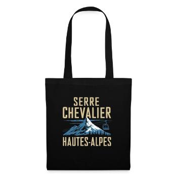 Serre Chevalier - Hautes-Alpes - Sac en tissu - noir - Devant