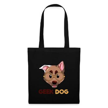 Geek Hund - Stoffbeutel - Schwarz - Vorne