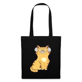 Chats Grand-père - Sac en tissu - noir - Devant