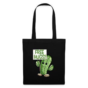 Cactus Câlins gratuits - Sac en tissu - noir - Devant