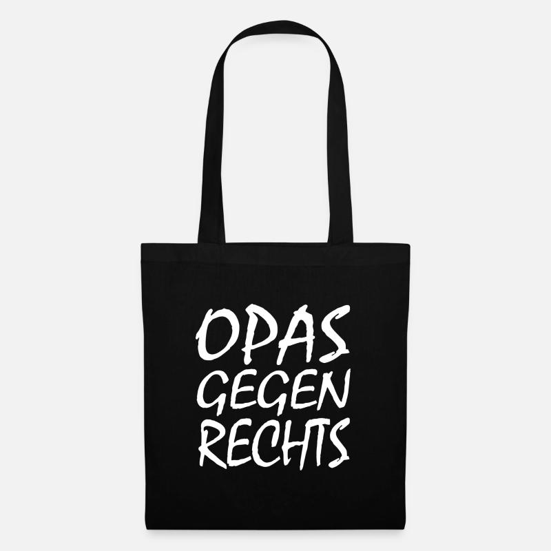 Opas gegen rechts - Stoffbeutel - Schwarz