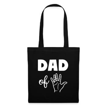 Dad of Five 5 Dad - Stoffbeutel - Schwarz - Vorne