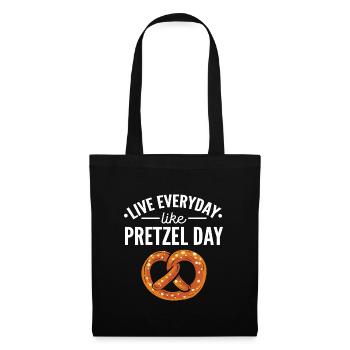 Brezel - Stoffbeutel - Schwarz - Vorne