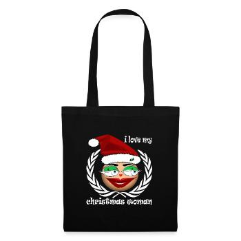 J’aime ma femme de Noël - Sac en tissu - noir - Devant