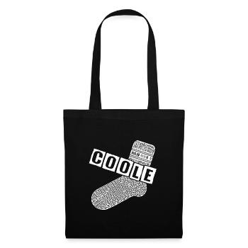 Chaussette cool - design motivant amusant - Sac en tissu - noir - Devant