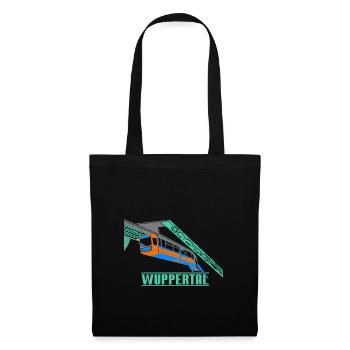 Wuppertal Schwebebahn - Stoffbeutel - Schwarz - Vorne